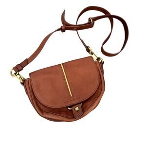 American Leather brown leather crossbody bag